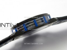 Octo 102910 PVD AXF Best Edition Blue Skeleton Dial on Black Leather Strap Asian BVL206 Tourbillon Movement
