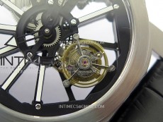 Octo 102910 SS AXF Best Edition Skeleton Dial on Black Leather Strap Asian BVL206 Tourbillon Movement