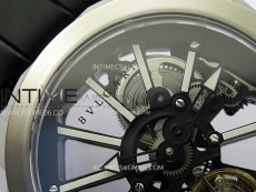 Octo 102910 SS AXF Best Edition Skeleton Dial on Black Leather Strap Asian BVL206 Tourbillon Movement