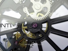 Octo 102910 SS AXF Best Edition Skeleton Dial on Black Leather Strap Asian BVL206 Tourbillon Movement