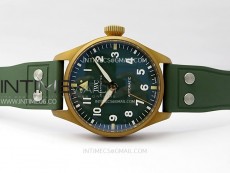 Big Pilot IW329702 Bronze M+F 1:1 Best Edition Green Dial on Green Rubber Strap SEIKO 8N-24
