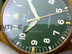 Big Pilot IW329702 Bronze M+F 1:1 Best Edition Green Dial on Green Rubber Strap SEIKO 8N-24