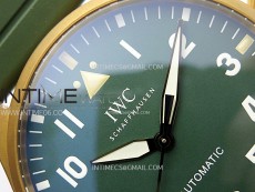 Big Pilot IW329702 Bronze M+F 1:1 Best Edition Green Dial on Green Rubber Strap SEIKO 8N-24