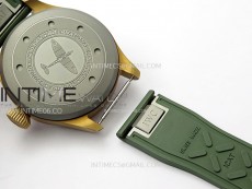 Big Pilot IW329702 Bronze M+F 1:1 Best Edition Green Dial on Green Rubber Strap SEIKO 8N-24