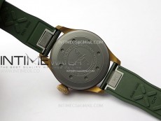 Big Pilot IW329702 Bronze M+F 1:1 Best Edition Green Dial on Green Rubber Strap SEIKO 8N-24