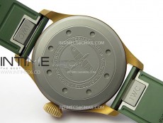 Big Pilot IW329702 Bronze M+F 1:1 Best Edition Green Dial on Green Rubber Strap SEIKO 8N-24