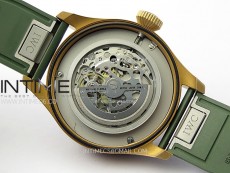 Big Pilot IW329702 Bronze M+F 1:1 Best Edition Green Dial on Green Rubber Strap SEIKO 8N-24