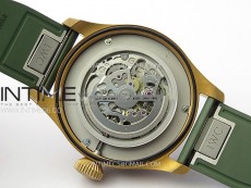 Big Pilot IW329702 Bronze M+F 1:1 Best Edition Green Dial on Green Rubber Strap SEIKO 8N-24