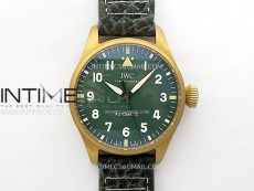 Big Pilot IW329702 Bronze M+F 1:1 Best Edition Green Dial On Brown Leather Strap SEIKO 8N-24