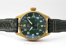Big Pilot IW329702 Bronze M+F 1:1 Best Edition Green Dial On Brown Leather Strap SEIKO 8N-24