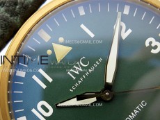Big Pilot IW329702 Bronze M+F 1:1 Best Edition Green Dial On Brown Leather Strap SEIKO 8N-24