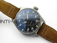 Big Pilot IW329701 Ti M+F 1:1 Best Edition Black Dial on Brown Leather Strap SEIKO 8N-24