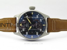 Big Pilot IW329701 Ti M+F 1:1 Best Edition Black Dial on Brown Leather Strap SEIKO 8N-24