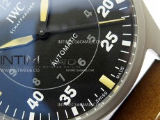 Big Pilot IW329701 Ti M+F 1:1 Best Edition Black Dial on Brown Leather Strap SEIKO 8N-24