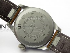 Big Pilot IW329701 Ti M+F 1:1 Best Edition Black Dial on Brown Leather Strap SEIKO 8N-24