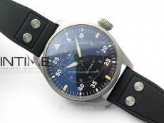 Big Pilot IW329701 SS M+F 1:1 Best Edition Black Dial on Black Rubber Strap SEIKO 8N-24