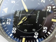 Big Pilot IW329701 SS M+F 1:1 Best Edition Black Dial on Black Rubber Strap SEIKO 8N-24