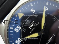 Big Pilot IW329701 SS M+F 1:1 Best Edition Black Dial on Black Rubber Strap SEIKO 8N-24