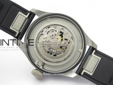 Big Pilot IW329701 SS M+F 1:1 Best Edition Black Dial on Black Rubber Strap SEIKO 8N-24