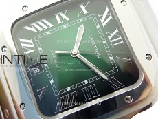 Santos de Cartier 40mm SS 2018 BVF 1:1 Best Edition Green Dial on SS SmartLinks Bracelet MIYOTA 9015(Free Leather Strap)