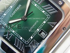 Santos de Cartier 40mm SS 2018 BVF 1:1 Best Edition Green Dial on SS SmartLinks Bracelet MIYOTA 9015(Free Leather Strap)