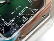 Santos de Cartier 40mm SS 2018 BVF 1:1 Best Edition Green Dial on SS SmartLinks Bracelet MIYOTA 9015(Free Leather Strap)