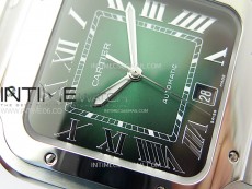 Santos de Cartier 40mm SS 2018 BVF 1:1 Best Edition Green Dial on SS SmartLinks Bracelet MIYOTA 9015(Free Leather Strap)