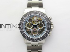 Daytona Montoya SONIC Best Edition Carbon Bezel Skeleton Dial on SS Oyster Bracelet SA4130