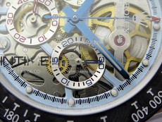 Daytona Montoya SONIC Best Edition Carbon Bezel Skeleton Dial on SS Oyster Bracelet SA4130