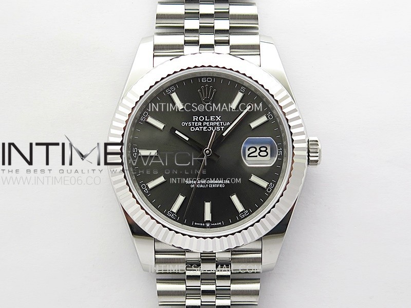 DateJust 41mm 126334 904 SS WF 1:1 Best Edition Rhodium Dial Sticks Markers on Jubilee Bracelet SH3235