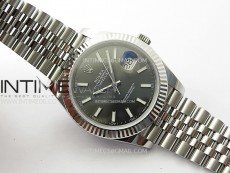 DateJust 41mm 126334 904 SS ARF 1:1 Best Edition Rhodium Dial Sticks Markers on Jubilee Bracelet SH3235