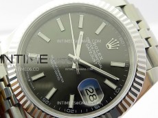 DateJust 41mm 126334 904 SS ARF 1:1 Best Edition Rhodium Dial Sticks Markers on Jubilee Bracelet SH3235