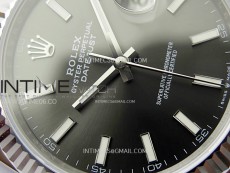 DateJust 41mm 126334 904 SS ARF 1:1 Best Edition Rhodium Dial Sticks Markers on Jubilee Bracelet SH3235
