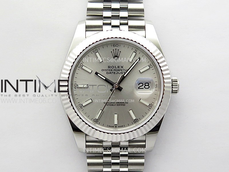 DateJust 41mm 126334 904 SS WF 1:1 Best Edition Silver Dial Sticks Markers on Jubilee Bracelet SH3235