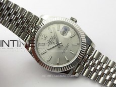 DateJust 41mm 126334 904 SS ARF 1:1 Best Edition Silver Dial Sticks Markers on Jubilee Bracelet SH3235