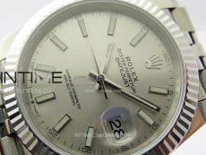 DateJust 41mm 126334 904 SS ARF 1:1 Best Edition Silver Dial Sticks Markers on Jubilee Bracelet SH3235