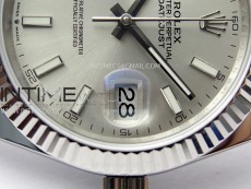 DateJust 41mm 126334 904 SS ARF 1:1 Best Edition Silver Dial Sticks Markers on Jubilee Bracelet SH3235