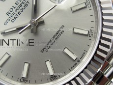 DateJust 41mm 126334 904 SS ARF 1:1 Best Edition Silver Dial Sticks Markers on Jubilee Bracelet SH3235