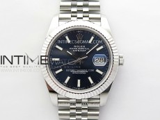 DateJust 41mm 126334 904 SS ARF 1:1 Best Edition Blue Dial Sticks Markers on Jubilee Bracelet SH3235