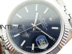 DateJust 41mm 126334 904 SS ARF 1:1 Best Edition Blue Dial Sticks Markers on Jubilee Bracelet SH3235