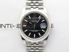 DateJust 41mm 126334 904 SS ARF 1:1 Best Edition Black Dial Sticks Markers on Jubilee Bracelet SH3235