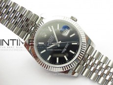 DateJust 41mm 126334 904 SS ARF 1:1 Best Edition Black Dial Sticks Markers on Jubilee Bracelet SH3235