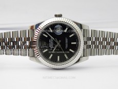 DateJust 41mm 126334 904 SS ARF 1:1 Best Edition Black Dial Sticks Markers on Jubilee Bracelet SH3235