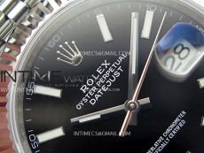 DateJust 41mm 126334 904 SS ARF 1:1 Best Edition Black Dial Sticks Markers on Jubilee Bracelet SH3235