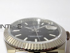 DateJust 41mm 126334 904 SS ARF 1:1 Best Edition Black Dial Sticks Markers on Jubilee Bracelet SH3235