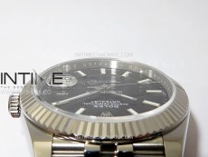 DateJust 41mm 126334 904 SS ARF 1:1 Best Edition Black Dial Sticks Markers on Jubilee Bracelet SH3235