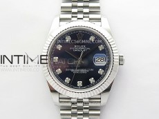 DateJust 41mm 126334 904 SS ARF 1:1 Best Edition Blue Dial Diamonds Markers on Jubilee Bracelet SH3235