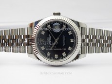 DateJust 41mm 126334 904 SS ARF 1:1 Best Edition Blue Dial Diamonds Markers on Jubilee Bracelet SH3235