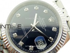 DateJust 41mm 126334 904 SS ARF 1:1 Best Edition Blue Dial Diamonds Markers on Jubilee Bracelet SH3235