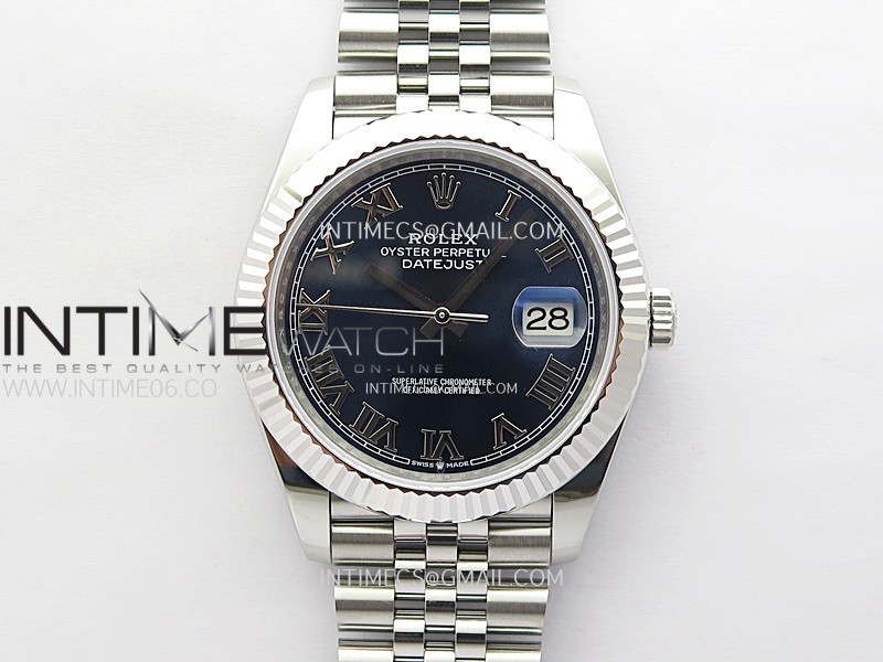 DateJust 41mm 126334 904 SS WF 1:1 Best Edition Blue Dial Roman Markers on Jubilee Bracelet SH3235